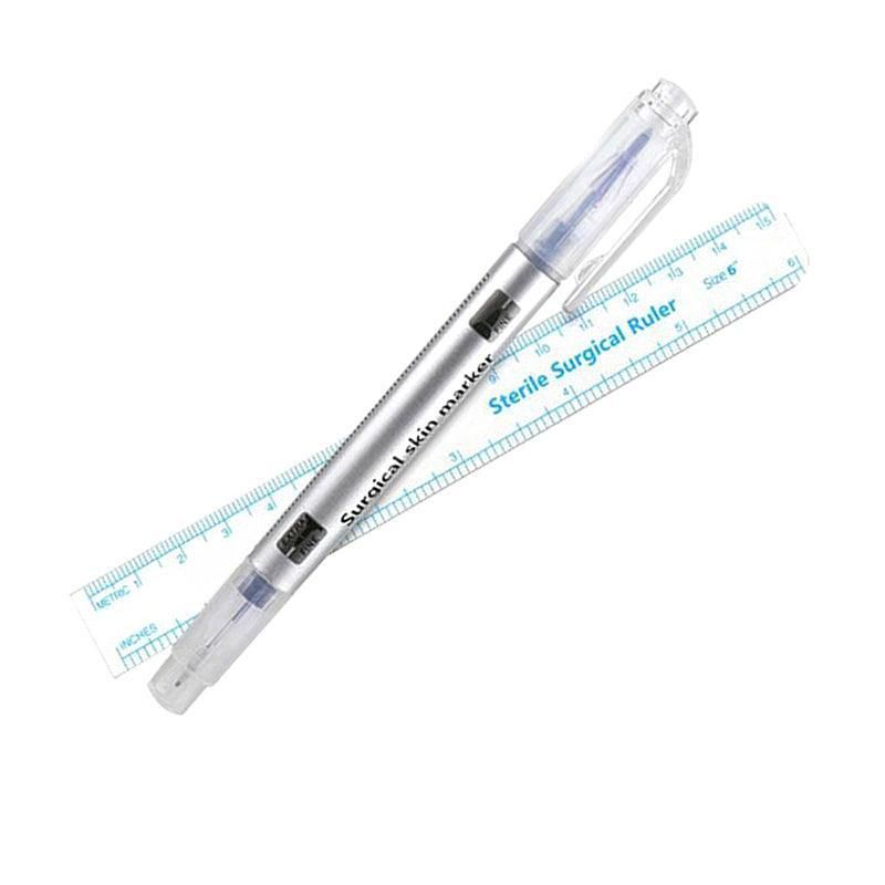 Microblading Tattoo Eyebrow Surgical Skin Marker Pen Ruler Tattoo Piercing 2Pcs V528-SKINMARKERPEN-2PCS-459972