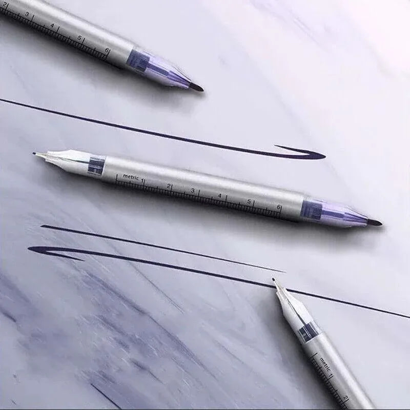 Microblading Tattoo Eyebrow Surgical Skin Marker Pen Ruler Tattoo Piercing 2Pcs V528-SKINMARKERPEN-2PCS-459972