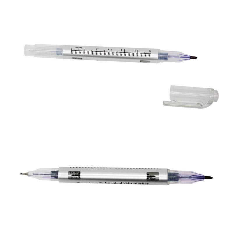 Microblading Tattoo Eyebrow Surgical Skin Marker Pen Ruler Tattoo Piercing 2Pcs V528-SKINMARKERPEN-2PCS-459972