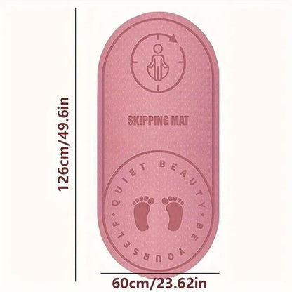 Jump Rope Mat Soundproof Shock Absorbing Mat for Indoor Fitness Yoga Floor Use - Grey V528-SKIPPING-GREY-746205
