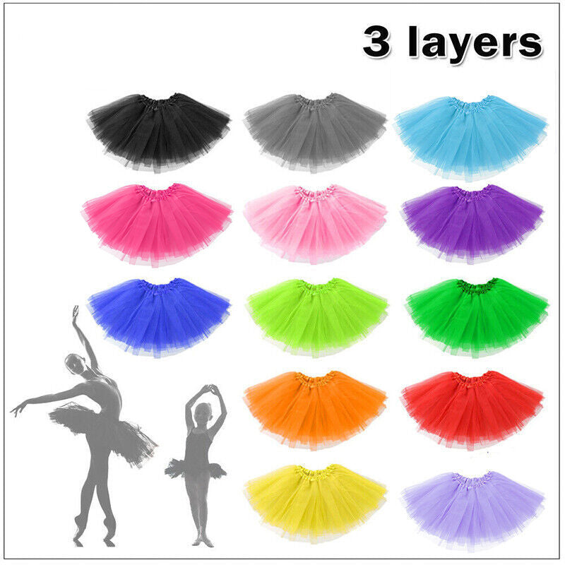 Girls Tutu Skirt Princess Dressup Party Costume Ballet Dancewear - Fruit Green V528-SKIRT-SMALL-FRUITGREEN-345623