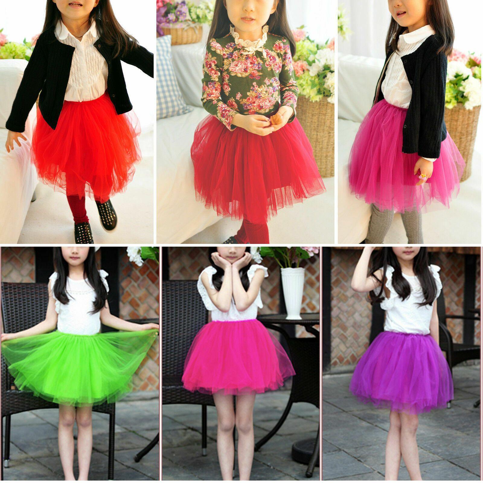 Girls Tutu Skirt Princess Dressup Party Costume Ballet Dancewear - Fruit Green V528-SKIRT-SMALL-FRUITGREEN-345623