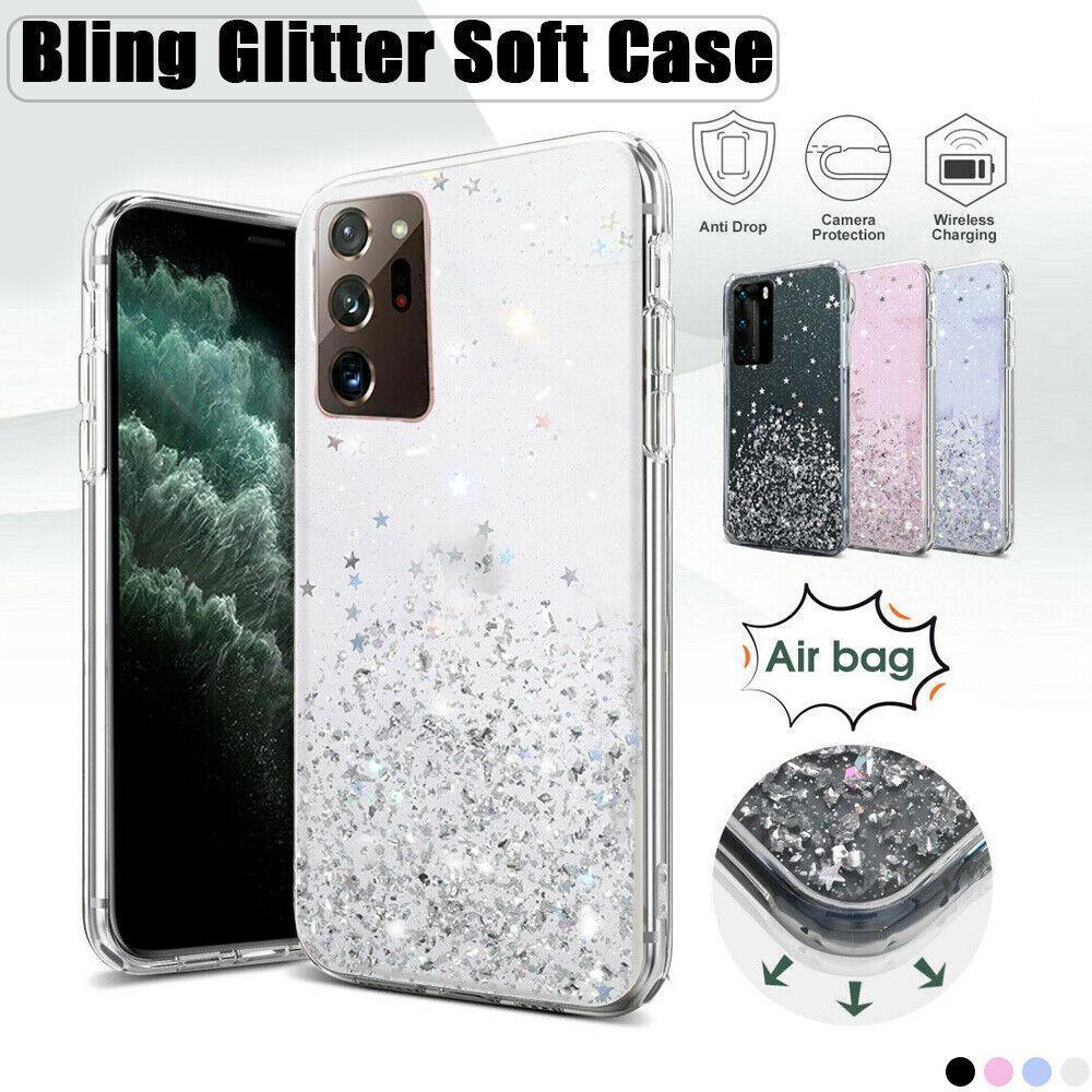 For Samsung Galaxy S20 Fe S21 Ultra S20 Shockproof Bling Glitter Soft Case Purple - For Samsung S8+ V528-SKPURPLES819876