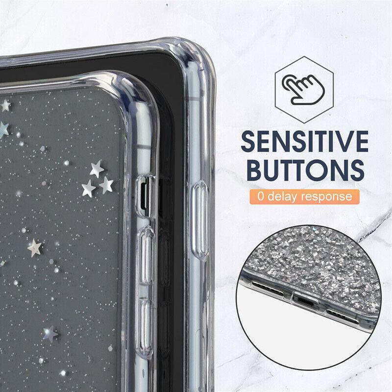 For Samsung Galaxy S20 Fe S21 Ultra S20 Shockproof Bling Glitter Soft Case Purple - For Samsung S8+ V528-SKPURPLES819876