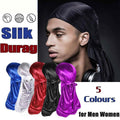 Velvet Durag Silky Hat Cap Men Women Premium Designer Doo Rag Wave Silk Headwear - Sliver grey V528-SLCOLOUR-SLIVERGREY22517