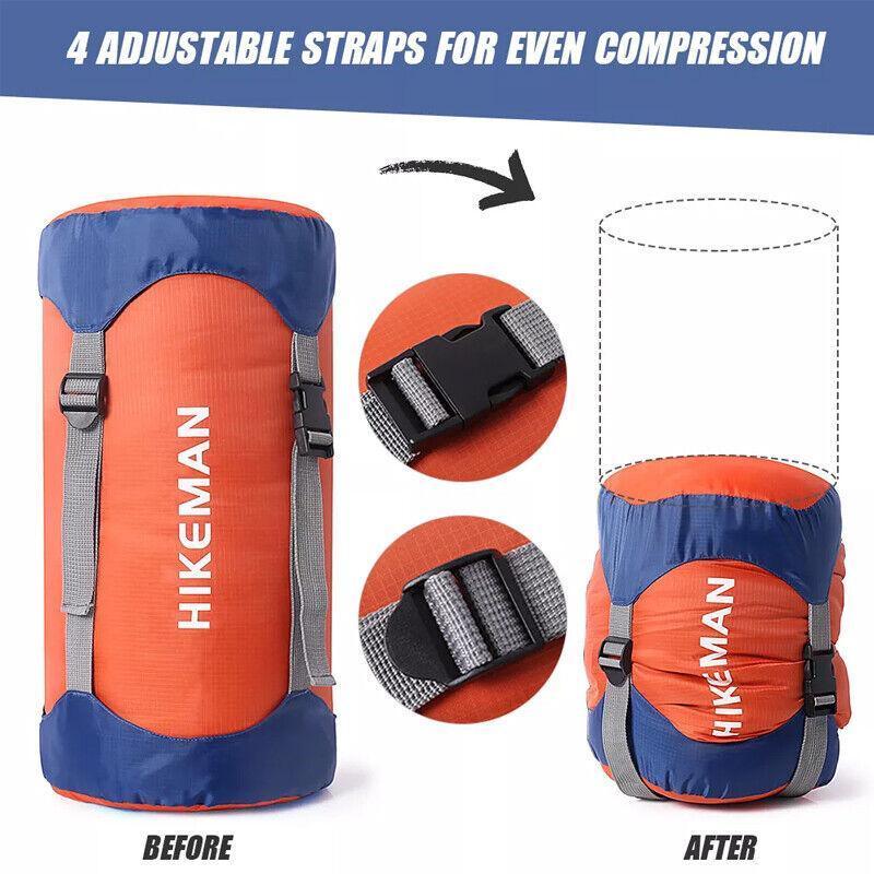 M Size Waterproof Compression Stuff Sack Outdoor Camping Storage Bag Sleeping Bag Cover - Orange V528-SLEEPINGBAGCOVER-ORANGE-M-39698