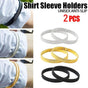 Unisex Anti-Slip Shirt Sleeve Holders Fashion Elastic Armbands Hold Ups Garter - Black V528-SLEEVEHOLDER-BLACK2PCS-285965