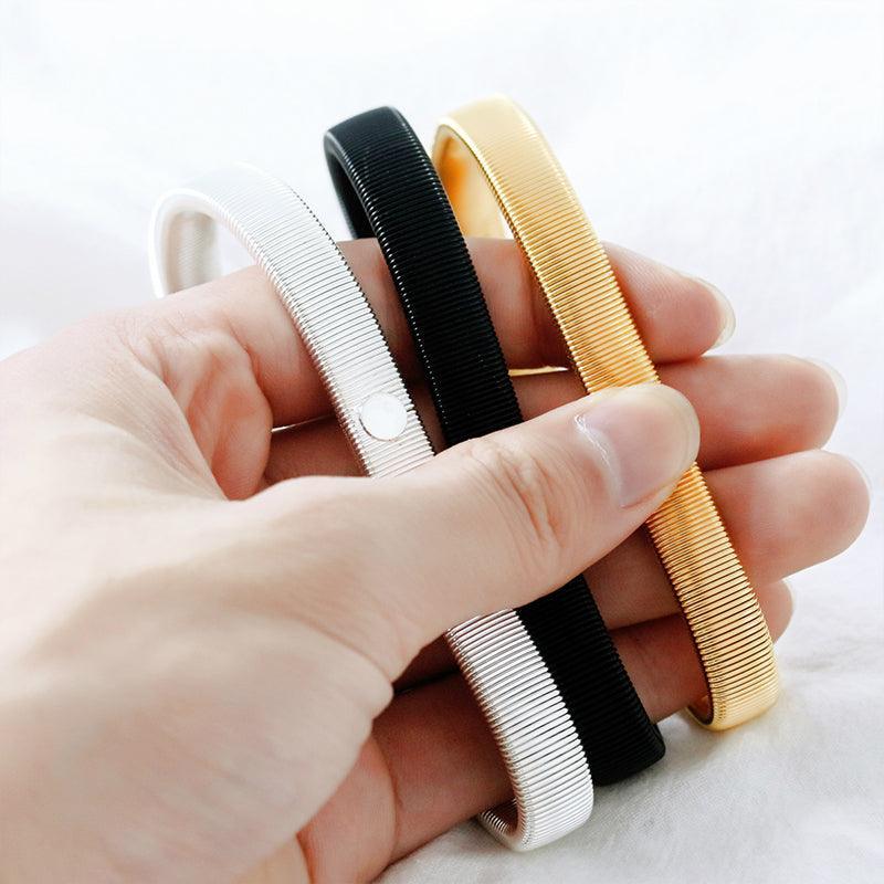 Unisex Anti-Slip Shirt Sleeve Holders Fashion Elastic Armbands Hold Ups Garter - Black V528-SLEEVEHOLDER-BLACK2PCS-285965