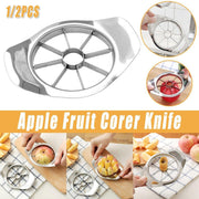 1/2PCS Apple Corer Slicer Peeler Stainless Steel Fruit Cutter Divider Home Tool - 1PC V528-SLICER-1PC-497342