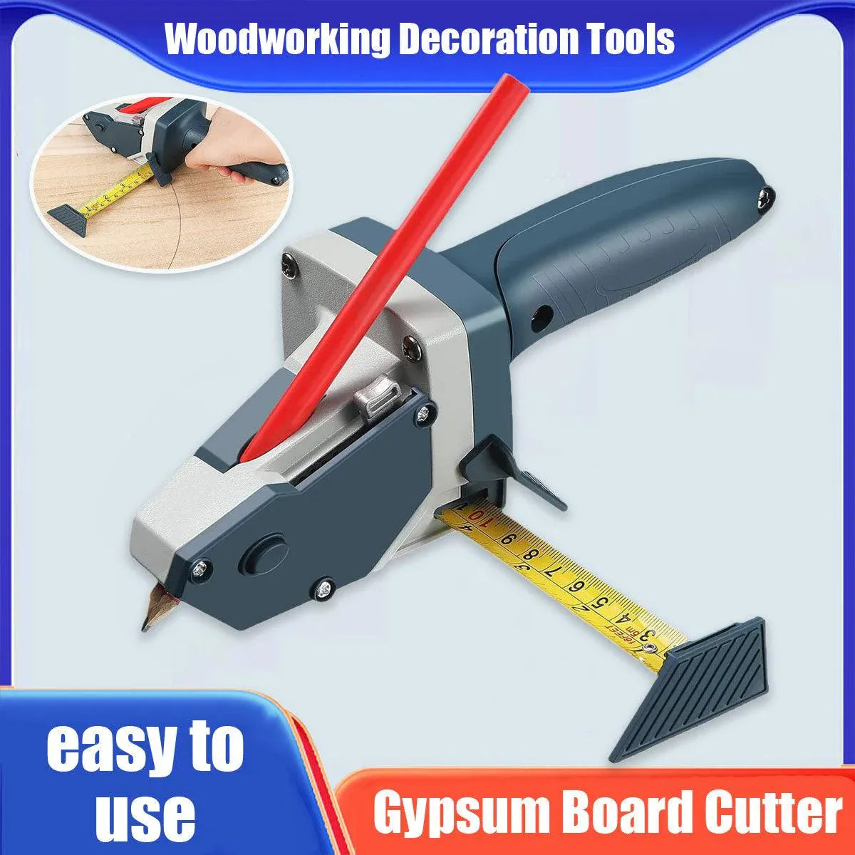 Drywall Gypsum Board Cutter Woodworking Special Knife Compasses for Decoration V528-SLICER-908889