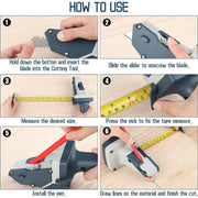 Drywall Gypsum Board Cutter Woodworking Special Knife Compasses for Decoration V528-SLICER-908889