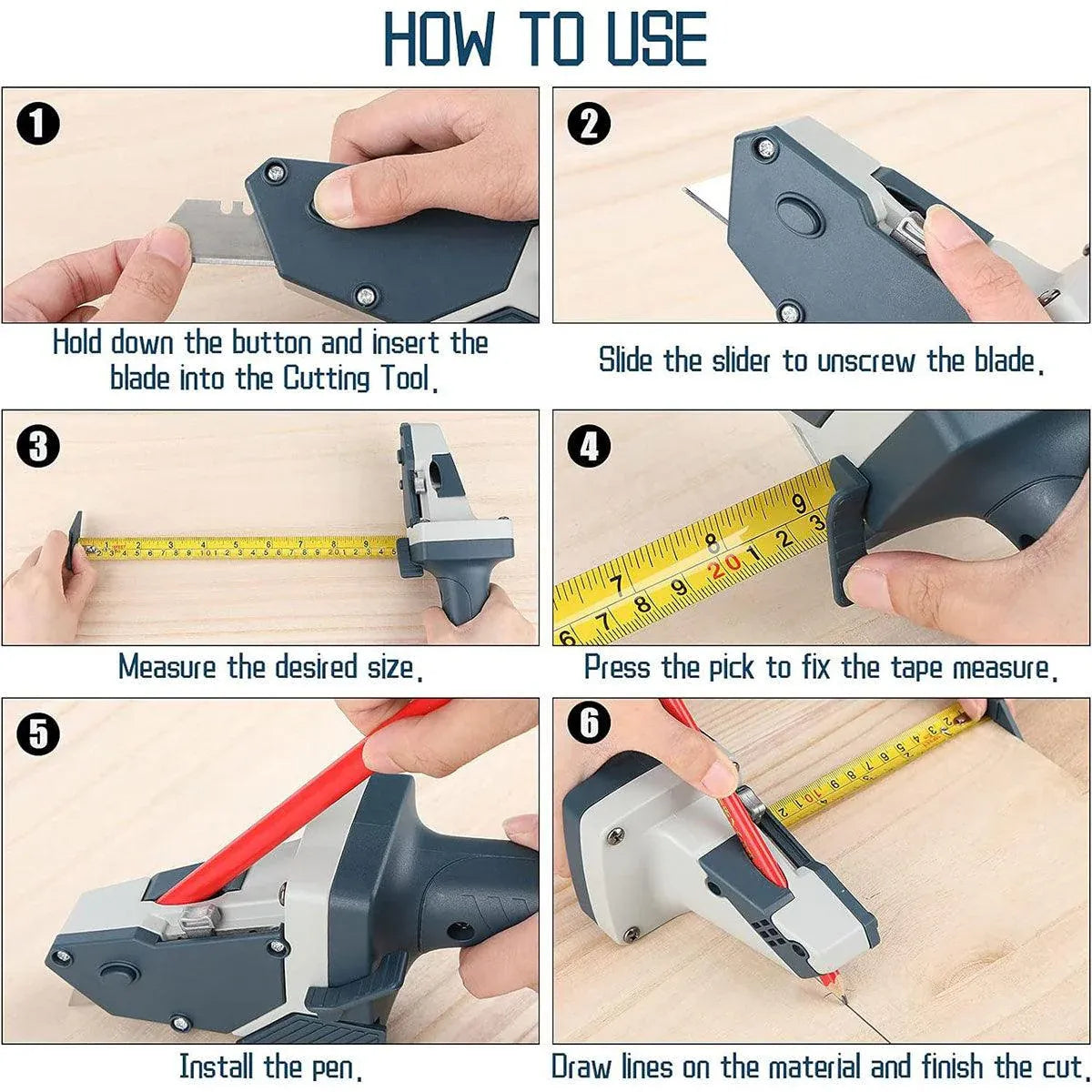 Drywall Gypsum Board Cutter Woodworking Special Knife Compasses for Decoration V528-SLICER-908889