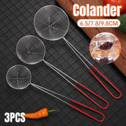 3X Stainless Steel Slotted Filter Spoon MilkTea Kitchen Tool OilSkimmer Strainer V528-SLOTTED-SPOON-3PCS-977474