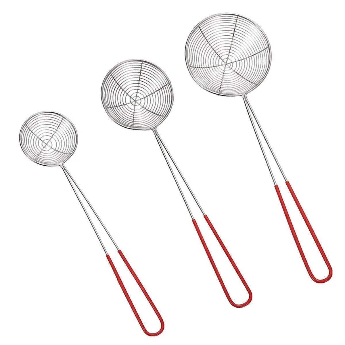 3X Stainless Steel Slotted Filter Spoon MilkTea Kitchen Tool OilSkimmer Strainer V528-SLOTTED-SPOON-3PCS-977474