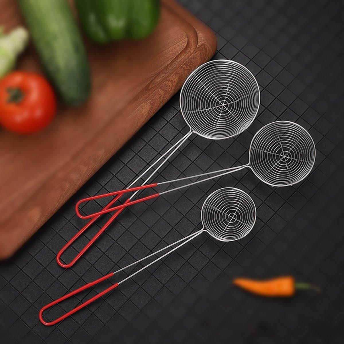3X Stainless Steel Slotted Filter Spoon MilkTea Kitchen Tool OilSkimmer Strainer V528-SLOTTED-SPOON-3PCS-977474