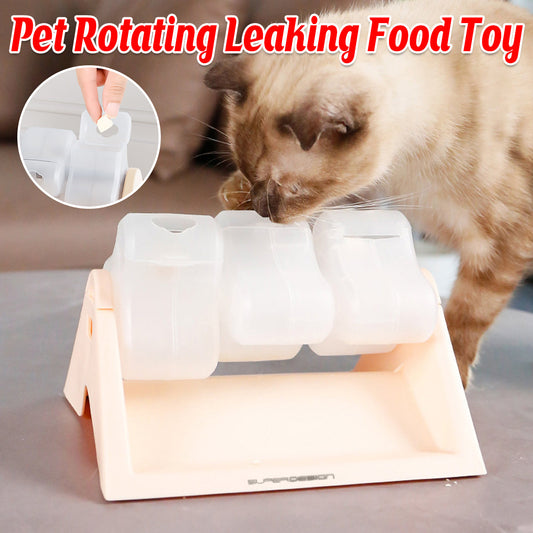 Cat Puzzle Feeder Toy Turntable Leaky Food Dispenser for Snacks Freeze Treats V528-SLOW-FEEDER-242760