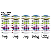 Fishing Lure Bait Set 8pcs Conical Boat Tackle Artificial Hard Bait Accessories - 100g