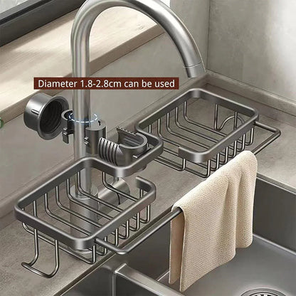 Multifunctional Faucet Shelf Kitchen Storage Sink Draining Basket Household Rack - Grey V528-SLT-GREY-969399