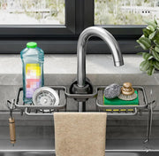Multifunctional Faucet Shelf Kitchen Storage Sink Draining Basket Household Rack - Grey V528-SLT-GREY-969399