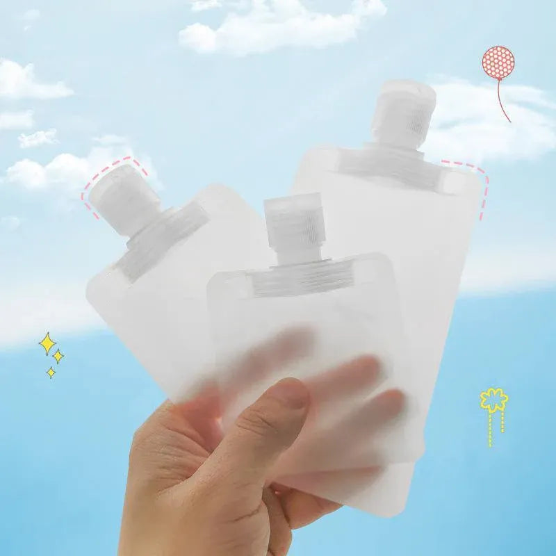 15PCS Reusable Cosmetic Travel Leakproof Pouch Set 30ml 50ml 100ml V528-SM00103-15PCS-369311