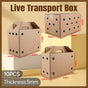 10PCS Disposable Cardboard Pet Carrier - 3 Sizes for Small Animals - 38*28*24CM V528-SM00164-10PCS-38-28-24-855926