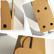 10PCS Disposable Cardboard Pet Carrier - 3 Sizes for Small Animals - 38*28*24CM V528-SM00164-10PCS-38-28-24-855926