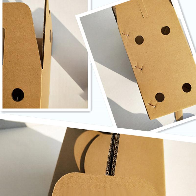 10PCS Disposable Cardboard Pet Carrier - 3 Sizes for Small Animals - 38*28*24CM V528-SM00164-10PCS-38-28-24-855926