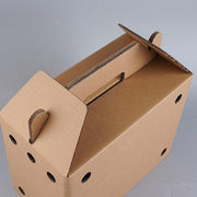 10PCS Disposable Cardboard Pet Carrier - 3 Sizes for Small Animals - 38*28*24CM V528-SM00164-10PCS-38-28-24-855926