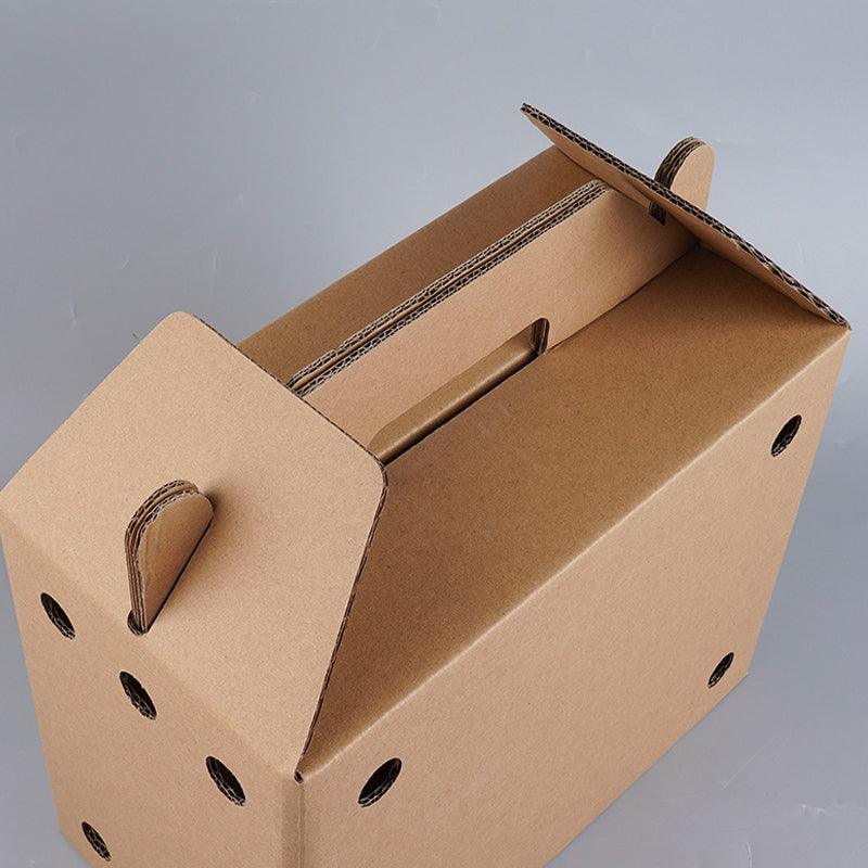 10PCS Disposable Cardboard Pet Carrier - 3 Sizes for Small Animals - 38*28*24CM V528-SM00164-10PCS-38-28-24-855926