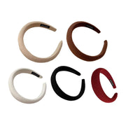 Women Thick Padded Wide Headband Sponge Hairband Wedding Party Plain - White V528-SM00187-WHITE-598766