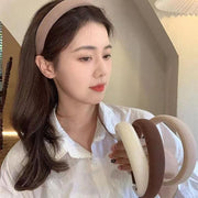 Women Thick Padded Wide Headband Sponge Hairband Wedding Party Plain - Black V528-SM00190-BLACK-439441