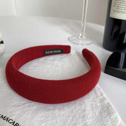 Women Thick Padded Wide Headband Sponge Hairband Wedding Party Plain - Black V528-SM00190-BLACK-439441