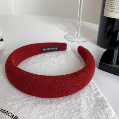 Women Thick Padded Wide Headband Sponge Hairband Wedding Party Plain - Black V528-SM00190-BLACK-439441