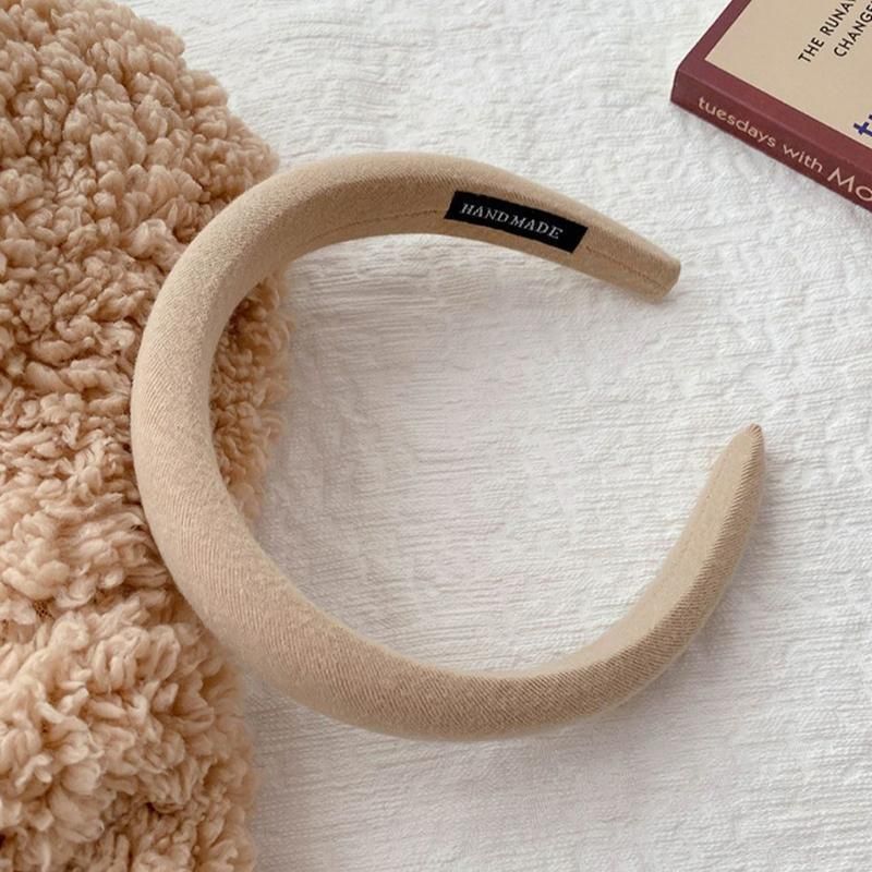 Women Thick Padded Wide Headband Sponge Hairband Wedding Party Plain - Black V528-SM00190-BLACK-439441