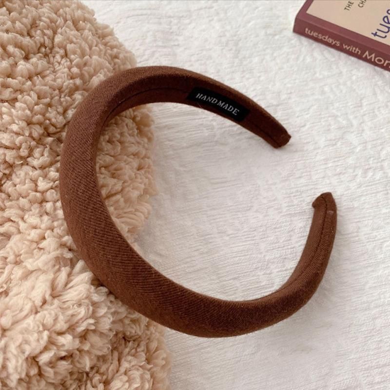 Women Thick Padded Wide Headband Sponge Hairband Wedding Party Plain - Black V528-SM00190-BLACK-439441