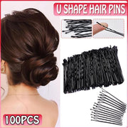 100PCS Black Bobby Pins 5cm Strong Hair Clips for Women Girls School Salon Use V528-SM00213-100PCS-STAMPS-430325