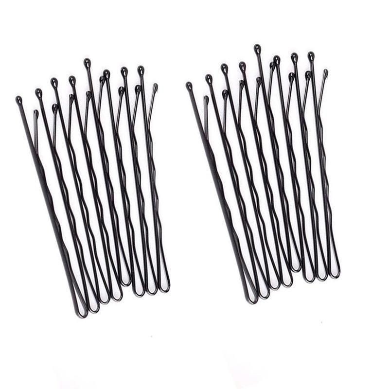 100PCS Black Bobby Pins 5cm Strong Hair Clips for Women Girls School Salon Use V528-SM00213-100PCS-STAMPS-430325