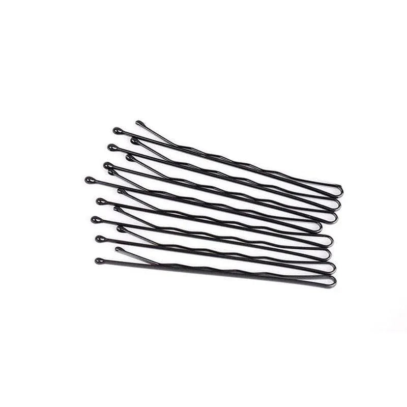 100PCS Black Bobby Pins 5cm Strong Hair Clips for Women Girls School Salon Use V528-SM00213-100PCS-STAMPS-430325