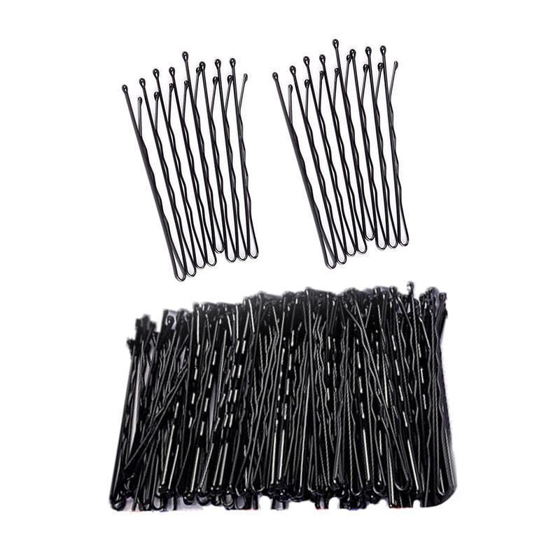 100PCS Black Bobby Pins 5cm Strong Hair Clips for Women Girls School Salon Use V528-SM00213-100PCS-STAMPS-430325