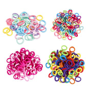 100PCS Colorful Elastic Hair Ties for Girl Ponytails High Stretch Hair Bands Set - Spring V528-SM00221-SPRING-465777