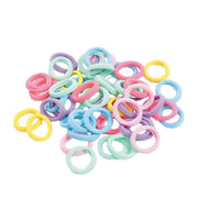 100PCS Colorful Elastic Hair Ties for Girl Ponytails High Stretch Hair Bands Set - Spring V528-SM00221-SPRING-465777