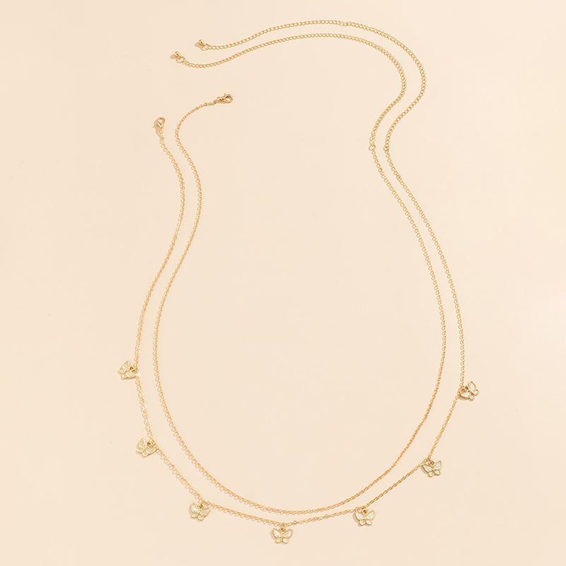 Waist Chain Tassel Butterfly Pendant Double Layer Ladies Body Chain - Gold V528-SM00296-GOLD-763379