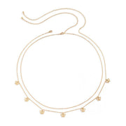 Waist Chain Tassel Butterfly Pendant Double Layer Ladies Body Chain - White V528-SM00297-WHITE-278741