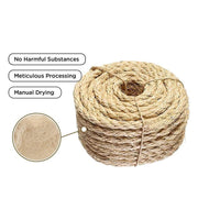 Versatile Natural Sisal Rope 6mm Thick Twine 10M-50M for Crafts - 6MM*20M V528-SM00306-6MM-20M-210946