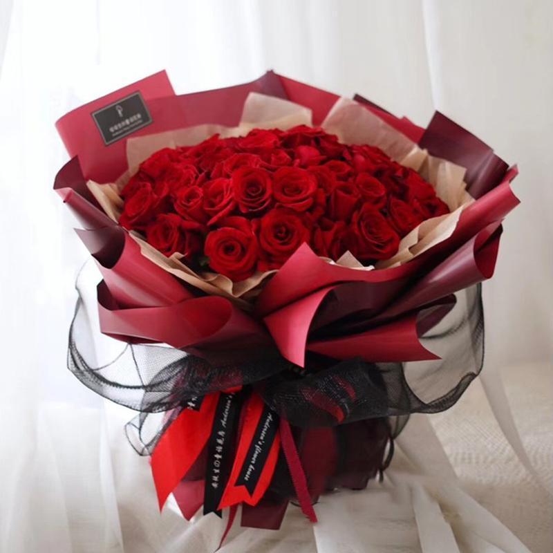 20PCS Plastic Waterproof Flower Gift Wrapping Paper Florist Bouquet Packaging - Champagne + Matcha V528-SM00317-CH-MA-686913