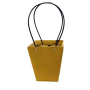 25x Kraft Paper Bag Flowers Waterproof Bouquet Basket Gift Box With Handle - 25PCS-Sq Small V528-SM00362-25PCS-SQSMALL-381336