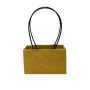 25x Kraft Paper Bag Flowers Waterproof Bouquet Basket Gift Box With Handle - 25PCS-Sq Small V528-SM00362-25PCS-SQSMALL-381336