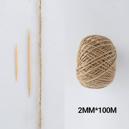 Sisal Rope Natural Jute Hemp Manila Twine String Cord 1-14mm Thick Craft DIY - 5Rolls-12MM*50M V528-SM00374-5ROLLS-12-50M-591819