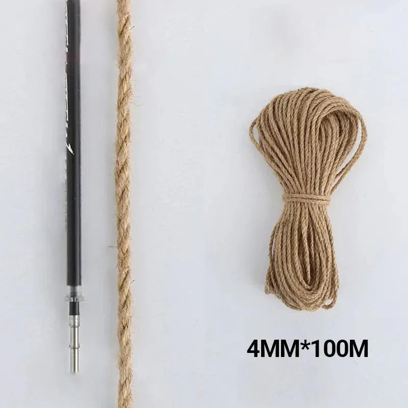 Sisal Rope Natural Jute Hemp Manila Twine String Cord 1-14mm Thick Craft DIY - 5Rolls-12MM*50M V528-SM00374-5ROLLS-12-50M-591819
