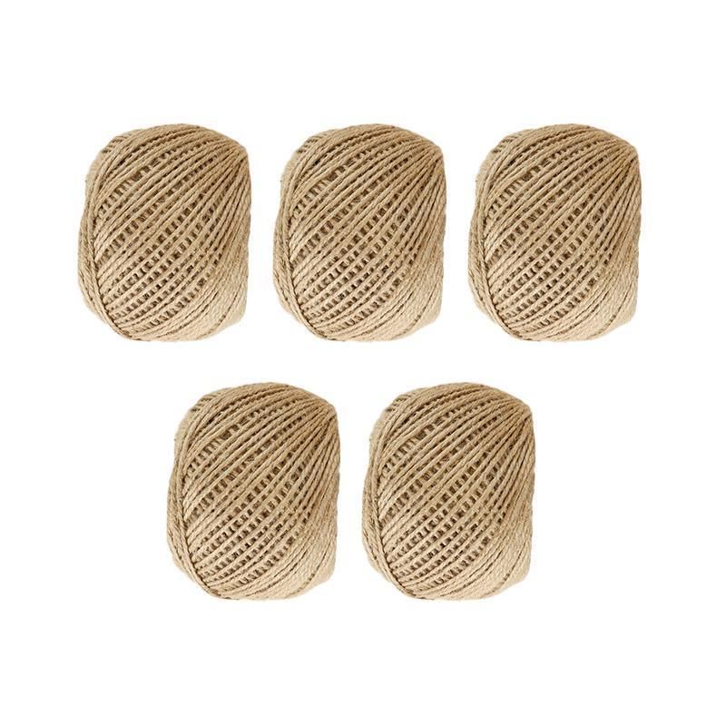 Sisal Rope Natural Jute Hemp Manila Twine String Cord 1-14mm Thick Craft DIY - 5Rolls-12MM*50M V528-SM00374-5ROLLS-12-50M-591819